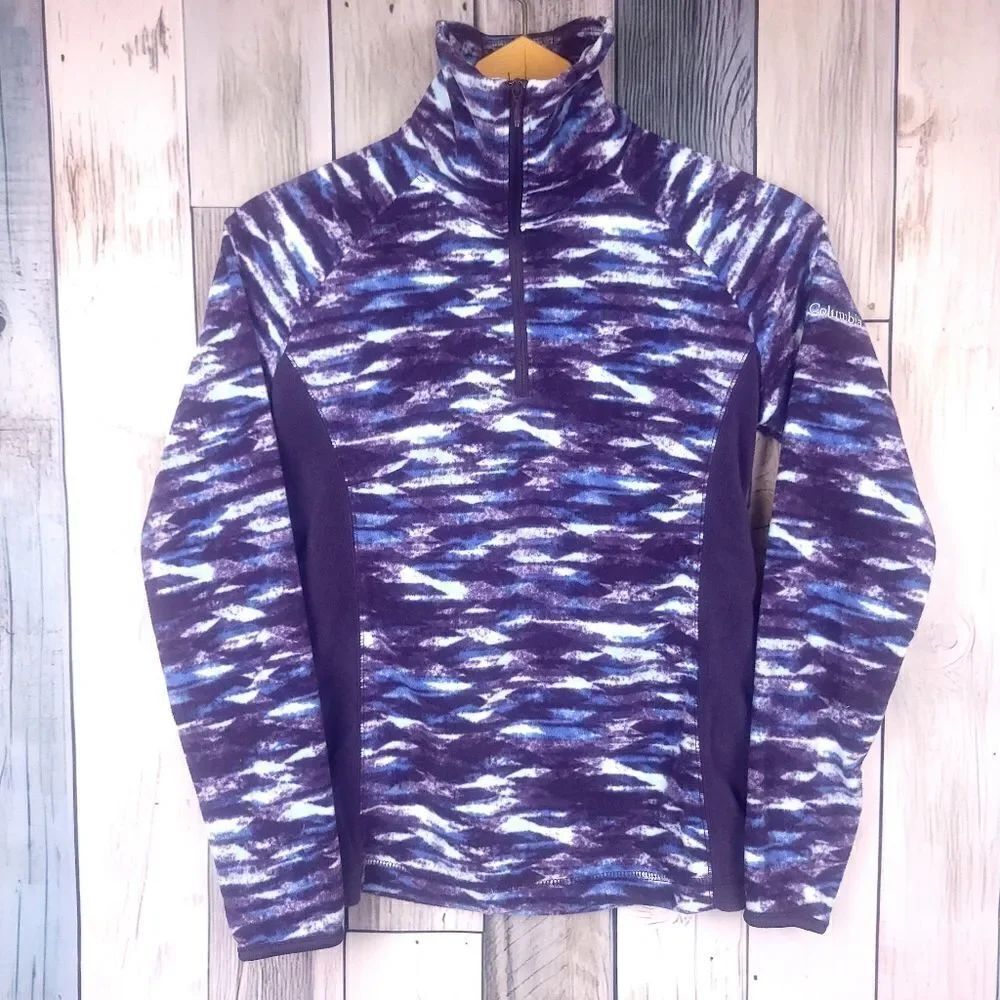 Columbia Purple Blue 1/2 Zip Pullover Sweatshirt Size XS